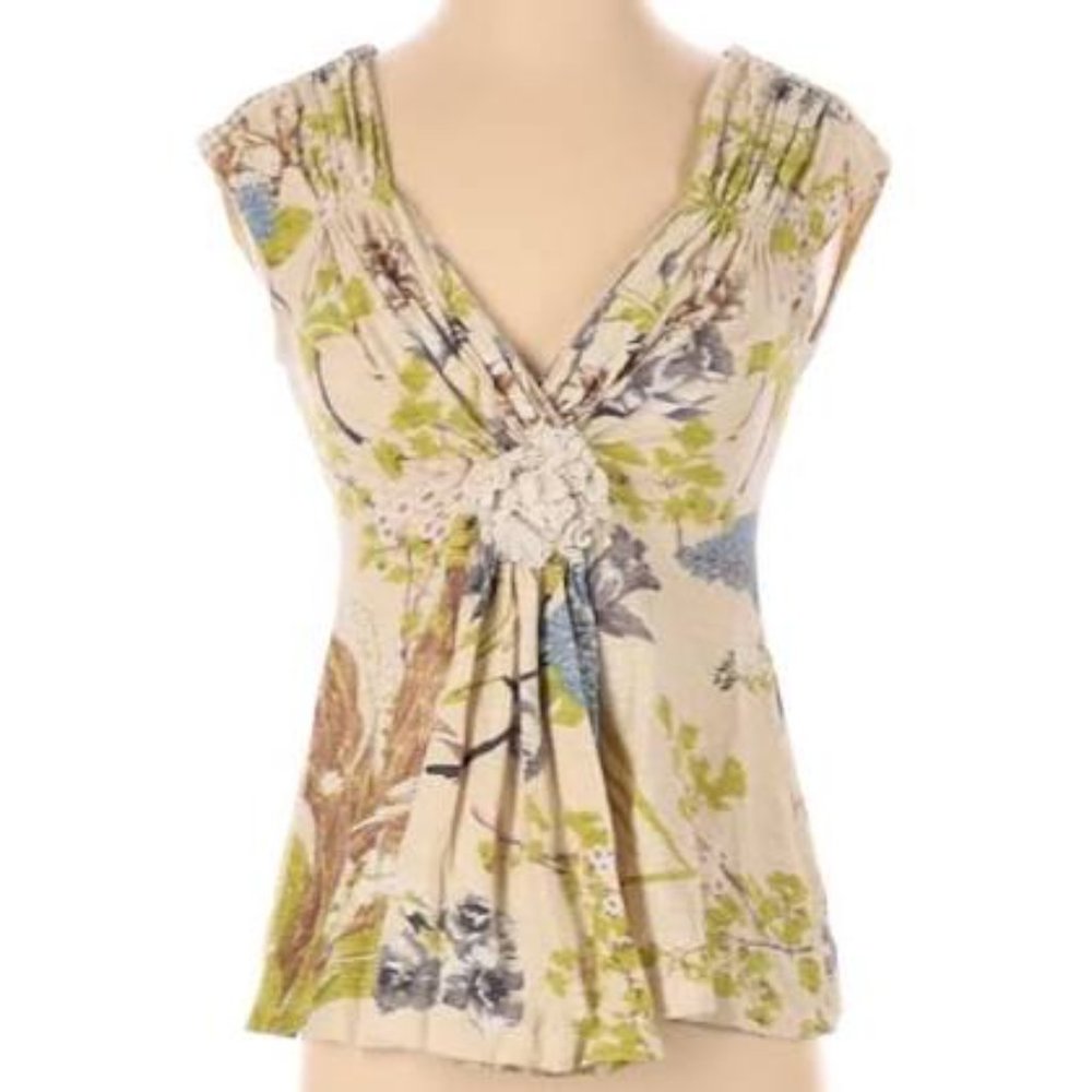 Anthro Baraschi floral top